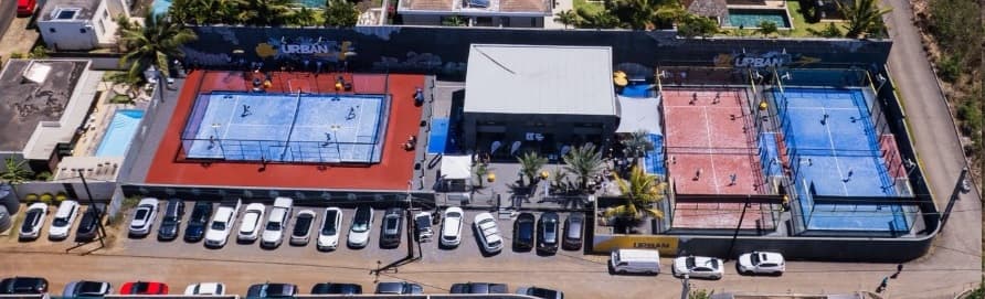 Urban Sport Grand Baie padel courts, aerial view